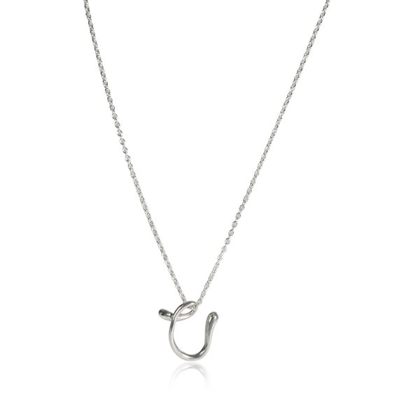 Tiffany & Co. Elsa Peretti Letter "V" Pendant in Sterling Silver - Picture 1 of 4
